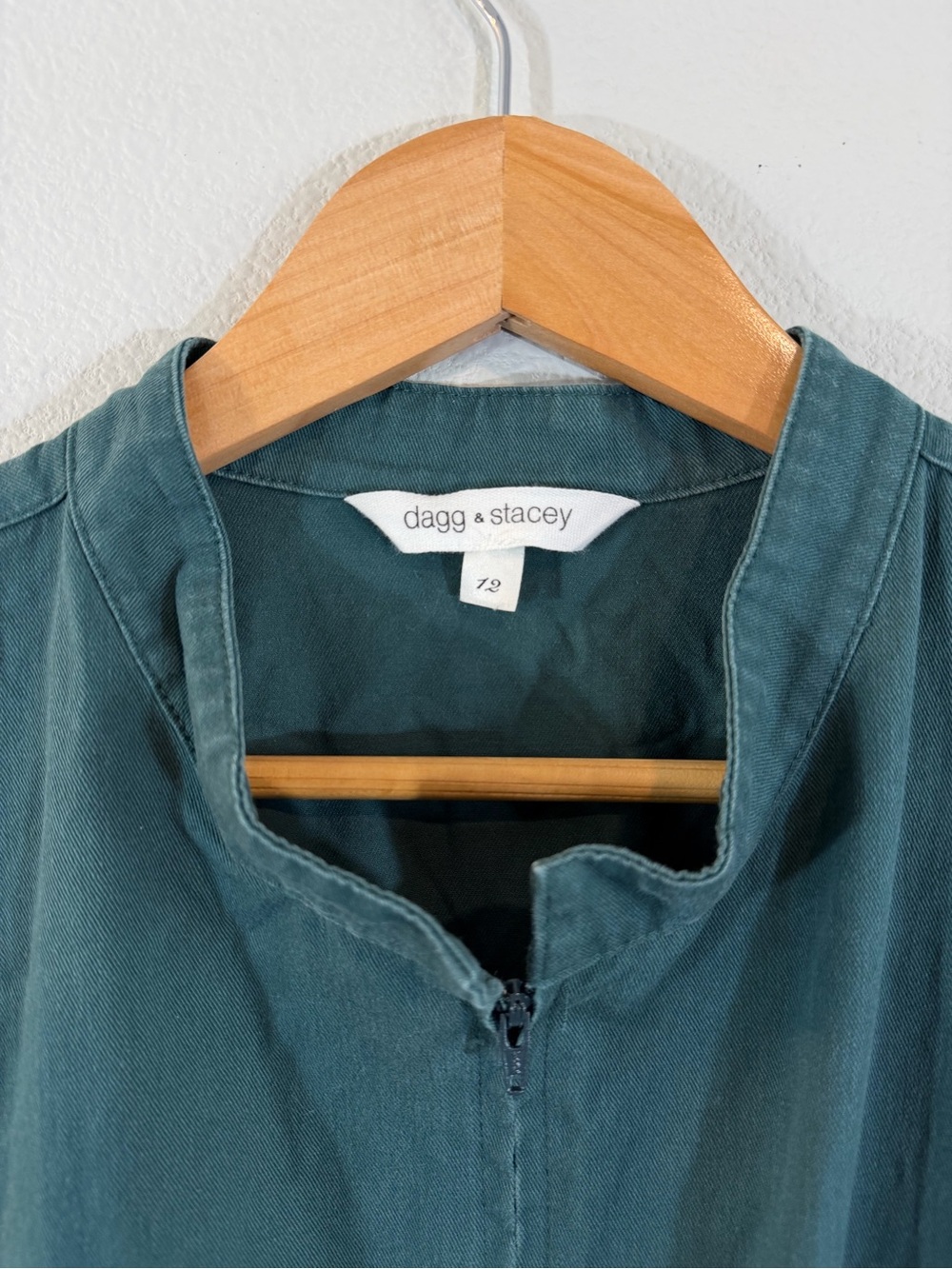 Dagg & Stacey Finch Boiler Jumpsuit Size 12 Green Belted Gorpcore Utility Casual - Picture 6 of 12